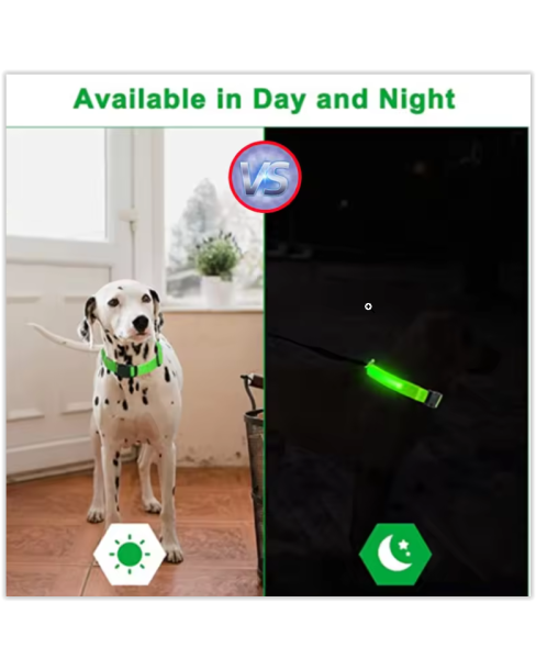 GlowPawz Nylon LED Pet Dog Collar